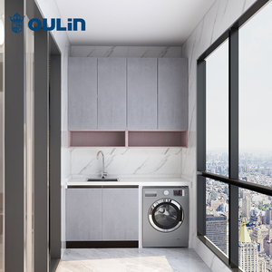 การออกแบบที่ทันสมัยเรียบง่ายตู้โต๊ะเครื่องแป้งไม้สำหรับห้องน้ำ - Product Image 2