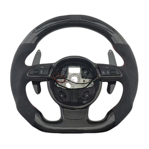 Volante Deportivo de Fibra de Carbono y Alcántara con LED para Audi A3 A4L A5 A6L A7 Q3 Q5, el Mejor de Fábrica - Product Image 1