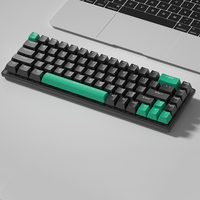 Keyboard Gaming Ergonomis Kantor Berkabel Tipe C dengan Lampu Latar RGB, 68 Tombol, dan Tombol Injeksi Dua Warna Portabel