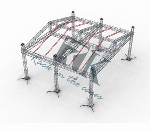 Estructura de Aluminio para Iluminación de Escenarios en Conciertos y Eventos, Truss Resistente y Portátil para Cajas de Altavoces Cuadradas - Product Image 6