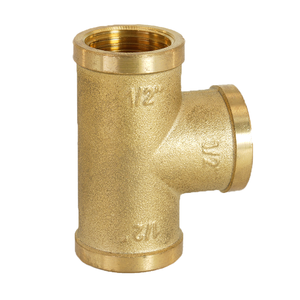 Conector en T de latón roscado de alta calidad a precio mayorista, todos los tamaños, accesorio de latón para sistema de suministro de agua - Product Image 1