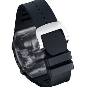 Montre de luxe automatique mécanique pour homme, boîtier en carbone, bracelet en caoutchouc noir, tourbillon squelette, modèle 2026, tendance actuelle 27-05 - Product Image 6