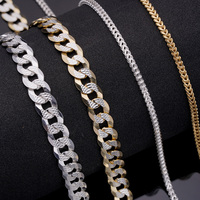 Délicat personnalisé Long Link 925 Sterling Silver Twists Gold Filled Rope Snake Chain Colliers pour femmes et hommes