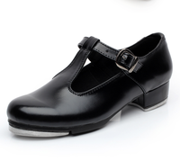 Chaussures à claquettes pour filles Octavia Factory Manufacturer, pas chères, en PU noir et semelle extérieure en caoutchouc et aluminium, pointures européennes 26-42 pour enfants