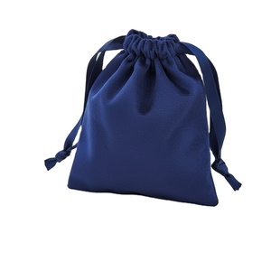 New <b>Luxury</b> Thick 8*10cm Silk Satin Velvet Dustproof Cosmetic <b>Bag</b> Drawstring for Gems Jewelry Elegant Ribbon <b>Gift</b> Pouch - Product Image 1