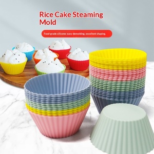 Round Muffin Cups Cake Mold <b>Baking</b> Mold Food-Grade <b>Silicone</b> Oven Safe - Product Image 2