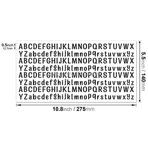 Autocollants en vinyle en gros, <span class=keywords><strong>lettres</strong></span> noires et blanches, <span class=keywords><strong>alphabet</strong></span> anglais, autocollants décoratifs DIY pour carnet, feuille d'autocollants imperméables - Product Image 2