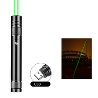 Pointeur laser vert rechargeable par USB pour l'enseignement, l'exploration, l'interaction avec les chats et le camping