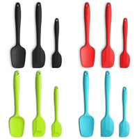 Ustensiles de cuisine en silicone, grand grattoir à pâtisserie, spatule à crème, couteau à mélanger, outil de cuisine domestique, ensemble de trois pièces pour la pâtisserie