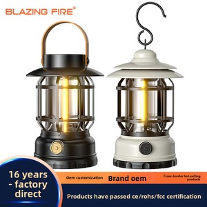 Lanterne portable multifonctionnelle d'extérieur, étanche, rechargeable, LED, vintage, pour le camping, la randonnée, l'ambiance - Product Image 5