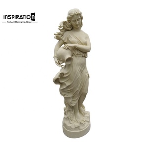 Busto Decorativo in Pietra Sintetica per Villa Europea, Statua da Giardino in Pietra Artificiale, Psiche - Product Image 1