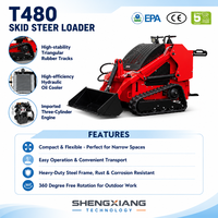 Vente flash : Chargeuse compacte sur chenilles T480, capacité de charge nominale de 350 kg, moteur Yanmar, accessoires multifonctions pour le déneigement