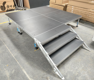Podium de scène personnalisé portable facile à installer plate-forme de scène réglable en hauteur du cadre en aluminium - Product Image 4