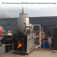Four de pyrolyse industriel pour déchets, réduction de volume, faibles émissions, élimination thermique, moteur complet pour gaz de combustion