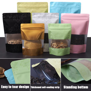 Bolsa colorida con cremallera de pie con ventana transparente Bolsa de embalaje de lámina mate para alimentos Snacks Candy Cookies - Product Image 2