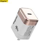 Chargeur mural rapide pour téléphone portable, couleur blanche, 30W, type C US, port unique, charge rapide 3.0, chargeurs pour téléphone portable