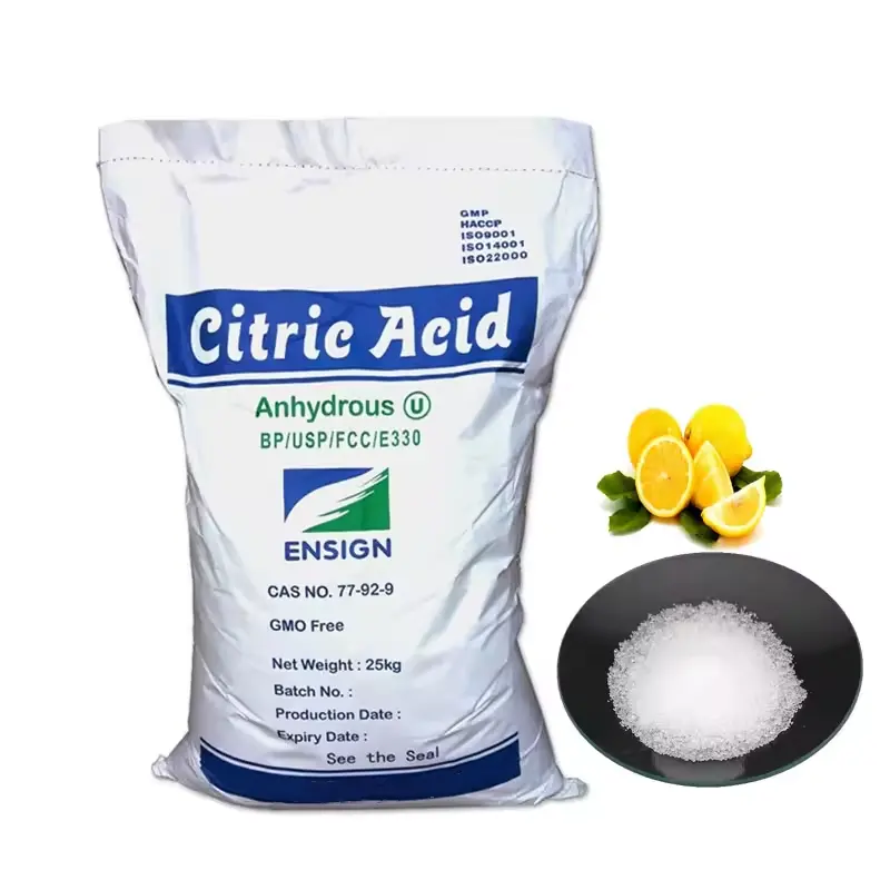 La migliore vendita in polvere acido limone acido citrico anidro 77-92-9