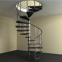 Escalier en colimaçon moderne sur mesure pour appartement, prix direct usine