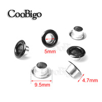 Œillets métalliques de 5mm, œillets ronds, pour chaussures de Scrapbooking, ceinture, chapeau, sac, étiquettes, vêtements, accessoires de bricolage colorés # FET019