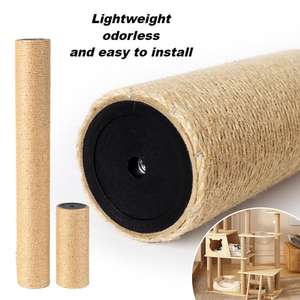 DIY tiang goresan kucing gaya klasik, aksesori rangka panjat kucing, pengganti bahan pilar rangka panjat kucing - Product Image 3