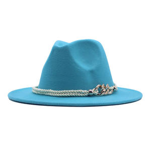 Sombreros Fedora Clásicos de Fieltro para Mujer, Elegantes, Lisos, de Ala Ancha, Estilo Jazz Vintage, para Fiesta o Iglesia, Novedad - Product Image 4
