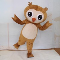 Costume de mascotte hibou amusant, mascotte d'animal de dessin animé pour adultes