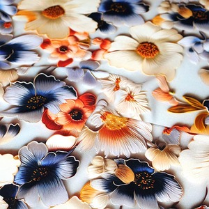 Tissu de rayonne imprimée numérique à fleurs personnalisées Designer prix bon marché tissu de rayonne imprimé numérique de haute qualité pour robe de femme - Product Image 3