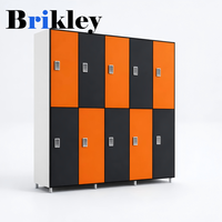 Casier compact étanche Brikley en HPL, résistant aux rayures et au feu, avec serrure électronique pour cloison de toilettes et panneau mural
