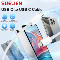 Cable USB-C a USB Tipo C de 3FT/6FT, 60W PD, Carga Rápida, TPE, 20V 3A, Cable de Datos Tipo C para iPhone y Samsung