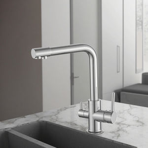 Momali أسود سحب بخاخ مطبخ خرطوم صنبور المطبخ المعاصر 3 طرق صنبور المطبخ الساخن والبارد المياه 59-1A النحاس ISO & CE - Product Image 4