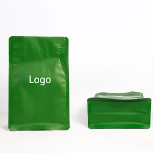 Nouveau sac de café recyclable personnalisé de 12oz 5lb paquets de café en gros sac de café à fond plat avec valve