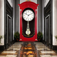 Reloj de Pared de Péndulo Musical de Cuarzo de 24 Pulgadas, Suministro de Fábrica China, con Pantalla de Agujas, Diseño Contemporáneo de Plástico para Sala de Estar