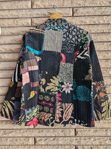 Women's Winter Type High Demanded Handmade Quilted Cotton Coat Indian Block Print Boho Women Coat, Gift For Her - Product Image 4