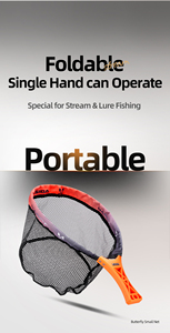 <span class=keywords><strong>Épuisette</strong></span> de pêche ultra-légère et portable HASIDA HD-SCW avec poignée en fibre de carbone et filet en caoutchouc <span class=keywords><strong>à</strong></span> 200 mailles pour leurres <span class=keywords><strong>papillon</strong></span> - Product Image 4