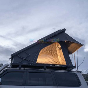Tienda de Campaña Impermeable para Techo de Auto con Toldo, Carcasa Rígida de Aluminio Plegable, para Remolque, Camping, Vehículo, Caravana - Product Image 2
