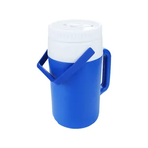 WeVi tragbare Kunststoff runde wärme isolierte Eis kühler Outdoor Travel 2L Kühler flasche mit Griff deckel