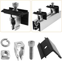 Kit de fixation rapide pour panneaux solaires avec rails de montage en aluminium réglables pour systèmes photovoltaïques sur toiture résidentielle
