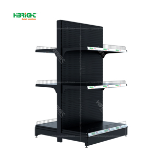 Kệ siêu thị tầng thường vụ Kệ thực phẩm Kệ hiển thị đứng với ánh sáng LED cửa hàng tạp hóa Rack hiển thị - Product Image 6
