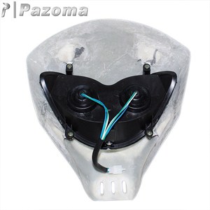 Carénage frontal personnalisé crâne pour moto, feux avant, personnalisés, pour <span class=keywords><strong>Kawasaki</strong></span>, Honda, Suzuki, Yamaha, vélo de rue, avec <span class=keywords><strong>masque</strong></span>, 12V - Product Image 4