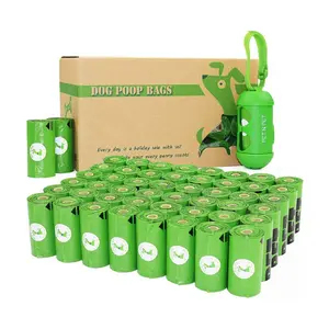 Kantong Kotoran Hewan Peliharaan Berkualitas 100% Kompos Biodegradable Terbuat dari Pati Jagung Tanpa Bocor Paket Grosir - Product Image 1