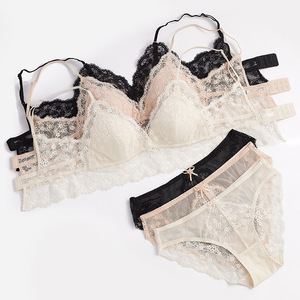 Factory Direct Breathable Wire-free Triangle Cup Underwear <b>Set</b> <b>Sexy</b> Push-up Bra and Panty <b>Set</b> - Product Image 6