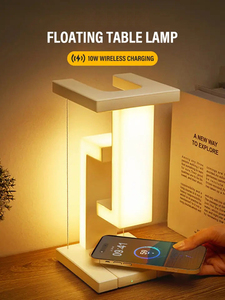 Creative Magnetic Levitation LED <b>Wireless</b> Charging Desk Lamp Creative Gift Light Touch <b>Switch</b> Decorative Light - Product Image 2