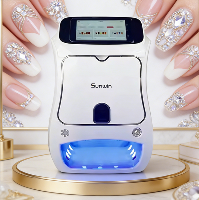 3D Electric Automatic Digital Finger Smart Mini Digital Nail Printer Machine High Speed LCD Touch Screen Nail Beauty Instrument