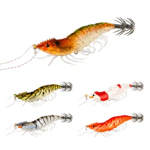 Wholesale Artificial 15g 8cm Saltwater Sinking Lure Plastics Luminous Sea Fishing Wood Shrimp Shrimp Squid Jig