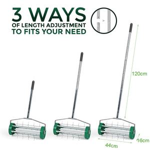 Outil de jardinage, scarificateur rotatif de pelouse, <span class=keywords><strong>rouleau</strong></span> de sol robuste, <span class=keywords><strong>rouleau</strong></span> d'herbe, pointe d'aérateur de pelouse avec 3 niveaux de poignées réglables - Product Image 4