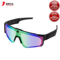 Lunettes de cyclisme professionnelles IA avec caméra 2K 8MP, stabilisation EIS 6 axes, anti-tremblement, 32 Go, lunettes de sport V06 pour activités de plein air, course à pied, randonnée IA
