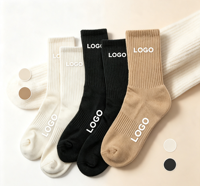 Chaussettes en coton épais à logo personnalisé, unisexes, chaudes pour l'hiver, pour le ski, la randonnée, chaussettes de sport personnalisées