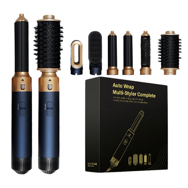 6 in 1 1000W 220V Hair Styler Gift Box Hot Air Brush Hair Dryer with Curling Iron Multi Styler for Drying Hair"