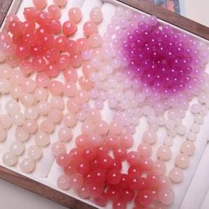 Bright Red UV Color Changing Resin <b>Beads</b> 8mm Scattered Pearlescent Treatment For Jewelry Bracelets <b>Phone</b> <b>Chains</b> Wholesale - Product Image 4