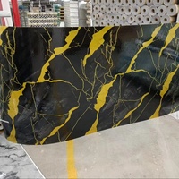 Papier peint adhésif 3D en PVC imperméable effet marbre, largeur 60 cm * 3 m, luxe, amovible, pour plafond, cuisine, salon